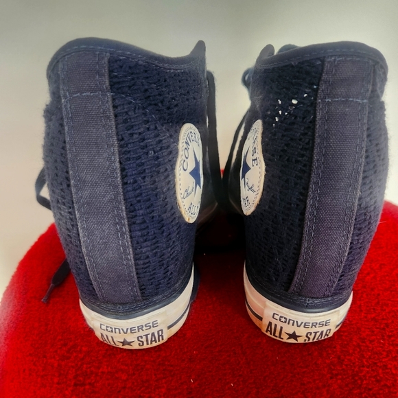 Chuck Taylor All Star Lux Mid Wedges Crochet Blue (RARE) - Picture 2 of 4